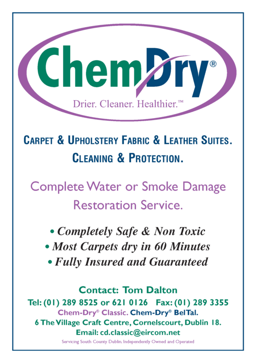 ChemDry Carpet & Upholstery Fabric & Leather Suites cleaning and protection